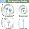 200-Piece Oh Boy Blue Balloon & Eucalyptus Baby Shower Tableware Set